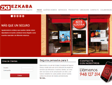 Tablet Screenshot of ezkabaseguros.com